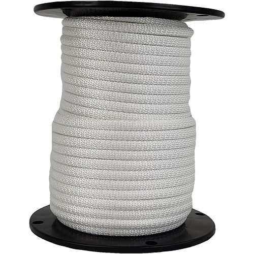 Quality Nylon Rope QNR1108 Rope, 5/16 in Dia, 100 ft Spool Length, White, Polyester
